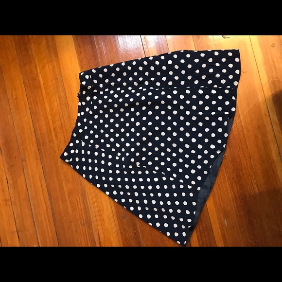Kate Spade Polka Dot Skirt Navy - Picture 5 of 7